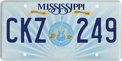 MS license plate CKZ249