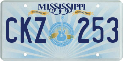 MS license plate CKZ253