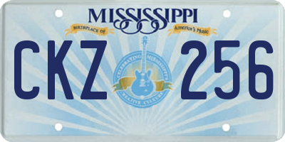 MS license plate CKZ256