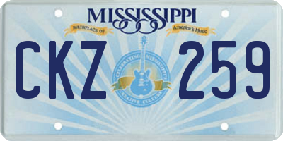 MS license plate CKZ259