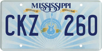 MS license plate CKZ260