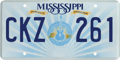 MS license plate CKZ261