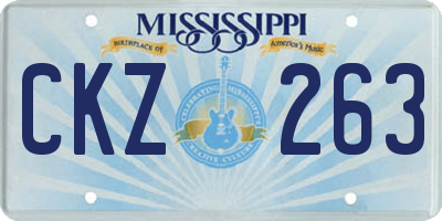 MS license plate CKZ263