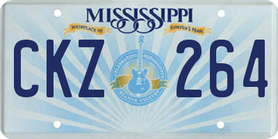 MS license plate CKZ264