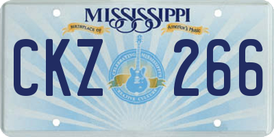MS license plate CKZ266