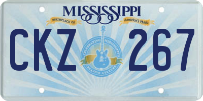 MS license plate CKZ267