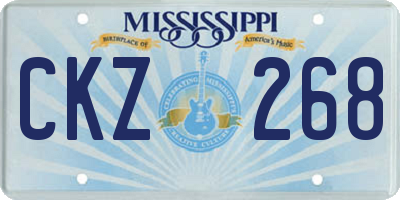 MS license plate CKZ268