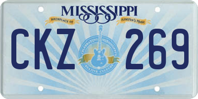 MS license plate CKZ269