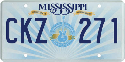 MS license plate CKZ271