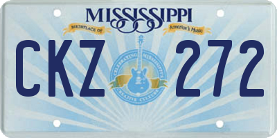 MS license plate CKZ272
