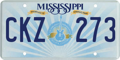 MS license plate CKZ273