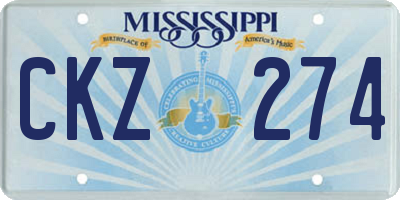 MS license plate CKZ274