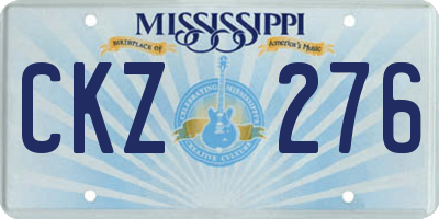 MS license plate CKZ276