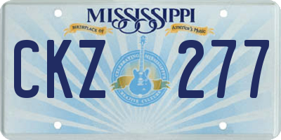 MS license plate CKZ277