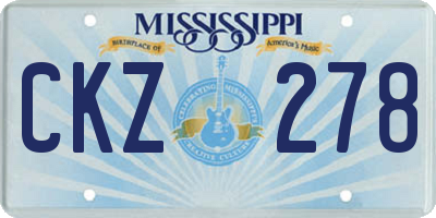 MS license plate CKZ278