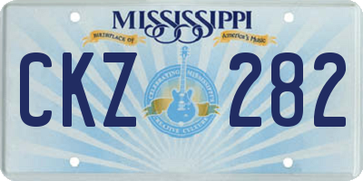 MS license plate CKZ282