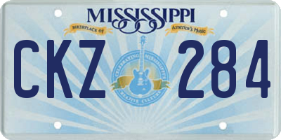 MS license plate CKZ284