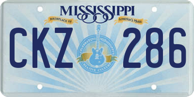 MS license plate CKZ286
