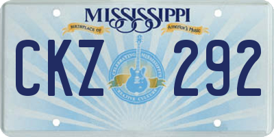 MS license plate CKZ292
