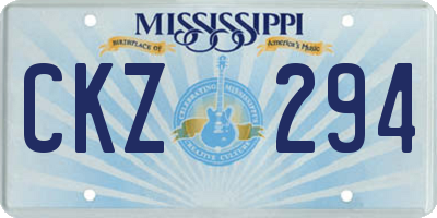 MS license plate CKZ294