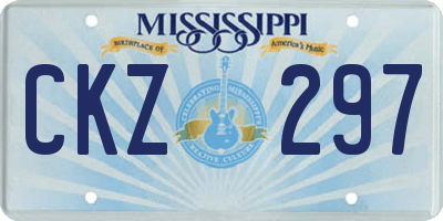 MS license plate CKZ297