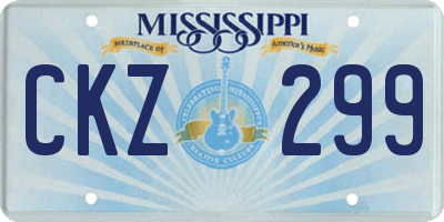 MS license plate CKZ299