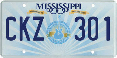 MS license plate CKZ301