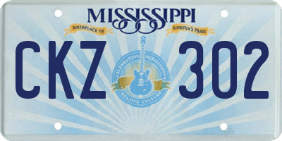 MS license plate CKZ302