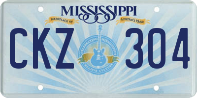 MS license plate CKZ304