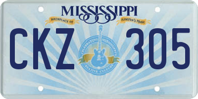 MS license plate CKZ305