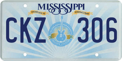 MS license plate CKZ306