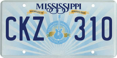 MS license plate CKZ310