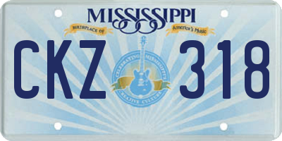 MS license plate CKZ318