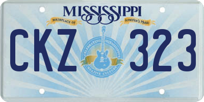 MS license plate CKZ323
