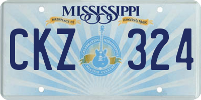 MS license plate CKZ324