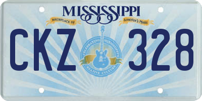 MS license plate CKZ328