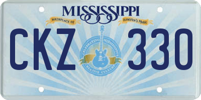 MS license plate CKZ330