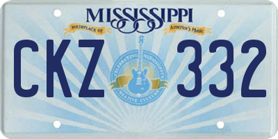 MS license plate CKZ332