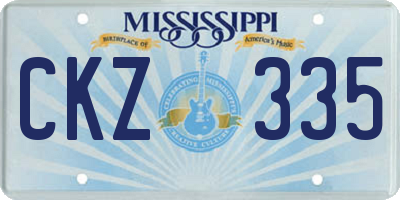 MS license plate CKZ335
