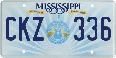 MS license plate CKZ336