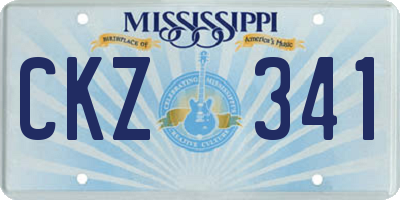 MS license plate CKZ341