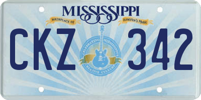 MS license plate CKZ342