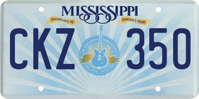 MS license plate CKZ350