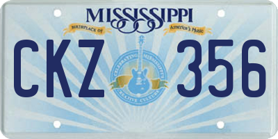 MS license plate CKZ356