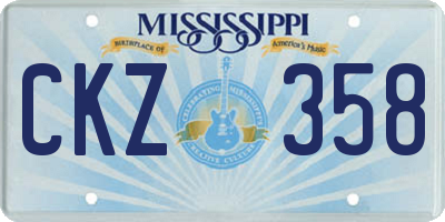MS license plate CKZ358