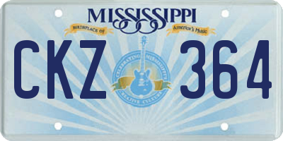 MS license plate CKZ364