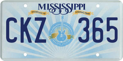 MS license plate CKZ365