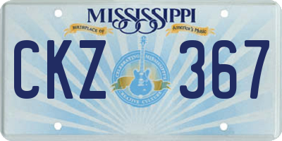 MS license plate CKZ367
