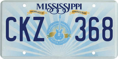 MS license plate CKZ368