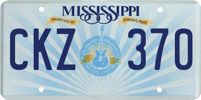 MS license plate CKZ370